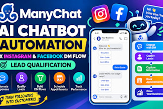 manychat ai chatbot automation fix instagram facebook dm flow lead qualification