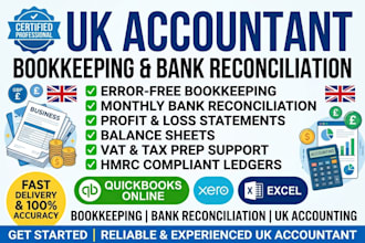 be your UK accountant for bookkeeping and bank reconciliation