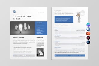 design b2b technical product specification sheet, editable wholesale price list