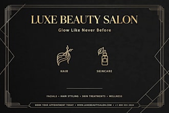 design 3 modern luxury beauty salon posters and flyers
