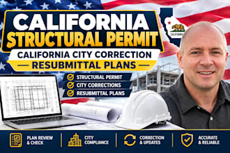 california structural permit, california city correction, resubmittal plans
