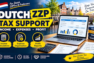 prepare dutch zzp income tax returns, business expenses and profit calculation
