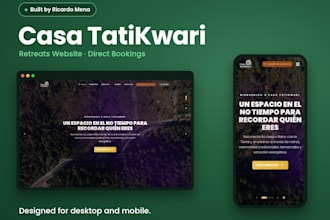 design a hotel or vacation rental website with direct bookings