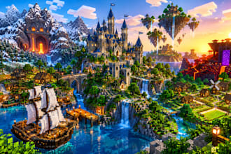 build a custom minecraft map with amazing builds, terrain, and details