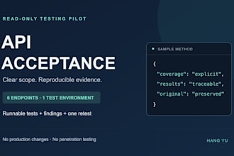 test your API with reproducible acceptance checks and a clear report
