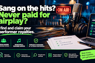 review your music royalty statements and show what is missing
