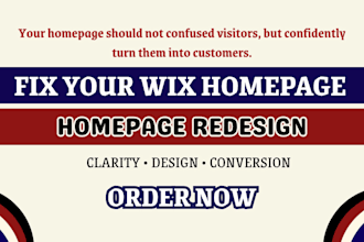 expertly redesign your wix homepage for clarity and sales