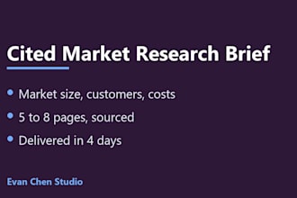 write a cited market research brief on your industry or niche