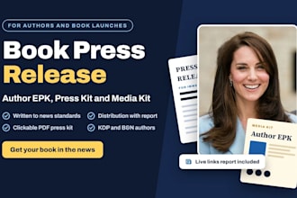 write and distribute book press release, author epk, press kit and media kit