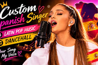 be your custom female spanish singer for reggaeton dancehall and latin pop music