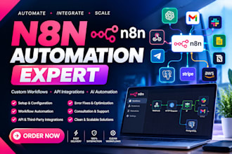 setup n8n automation, n8n workflow, ai automation, n8n expert, n8n business