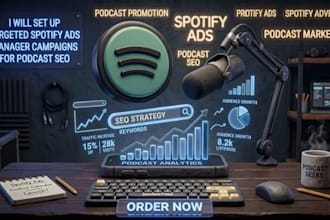 set up targeted spotify ads manager campaigns for podcast SEO