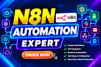 setup n8n automation, n8n workflow, ai automation, n8n expert, n8n business