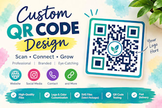 create a custom qr code design with your logo