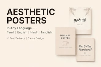 design aesthetic quote posters and instagram posts in canva