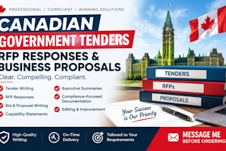 write canadian government tenders, rfp responses and business proposal