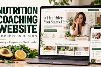 build wordpress nutritionist coaching wordpress website