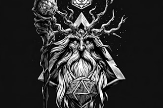 draw a fantasy logo