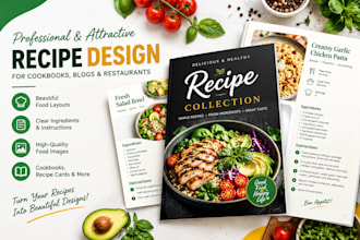 make a design an attractive food design for recipes