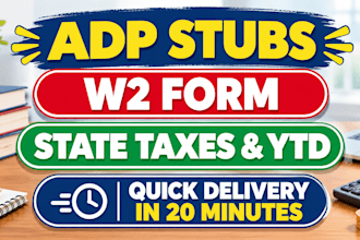 do stubs , adp and w2 for you and your employee