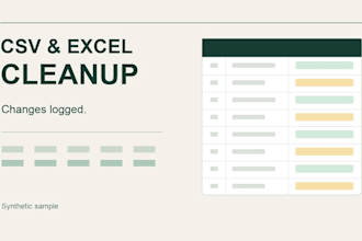 clean your excel or CSV data with a correction log