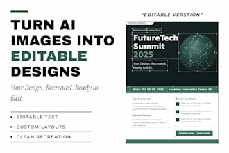 convert ai generated images into editable canva template