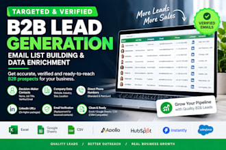 do targeted b2b lead generation email list building and data enrichment