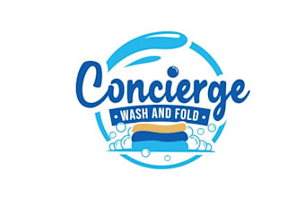make bright and clean logo for a wash and fold business