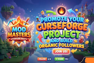 promote your curseforge project and build organic followers