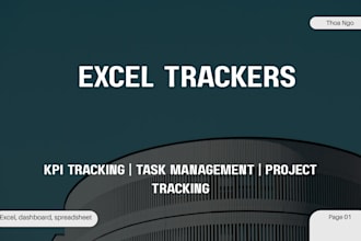create excel trackers, reports, and templates
