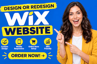 build wix website design, wix website redesign, wix ecommerce, wix online store