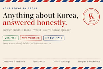 help you with anything related to korea as your seoul local