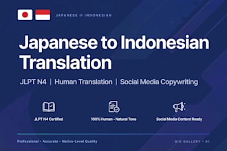 translate japanese to indonesian or english and write social media copywriting