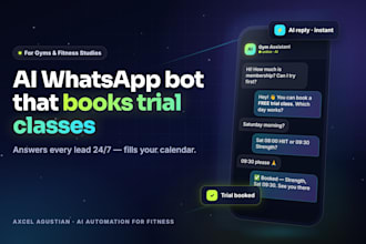 build an ai whatsapp chatbot for your gym that books trial classes