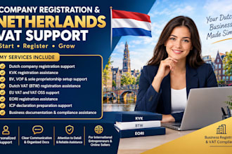 register dutch company kvk, bv, vof, dutch eu vat and eu business registration