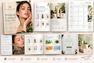 create skincare wholesale catalogs pricelists for beauty brands and retailers