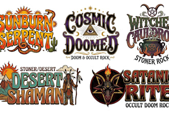 draw doom metal stoner metal psychedelic rock art logo