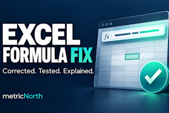 fix an excel formula error and explain the solution