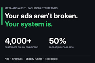audit your meta ads and fix the funnel behind your shopify fashion brand