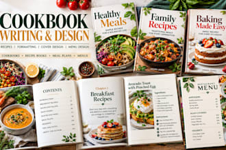 write edit design quality cookbook recipe book cookbook formatting meal plan