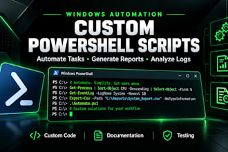 create custom powershell scripts to automate windows tasks