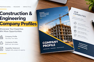 design construction engineering profiles for contractor and capability statement