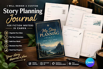 design a custom story planning journal
