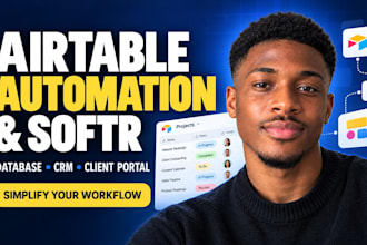 set up airtable database airtable automation crm airtable formulas softr webapp