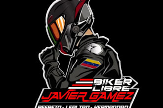 design custom skull motorcycle helmet logo and t shirt vectors