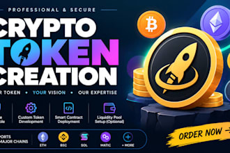 create and deploy your erc20 or bep20 crypto token