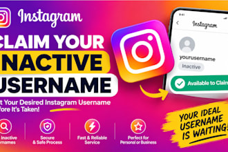 claim inactive instagram username claim, fast 24hrs
