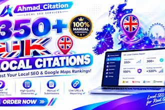 350 UK local citations listings and directories for local SEO