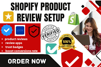 setup shopify product reviews review apps trust badges to boost conversions rate