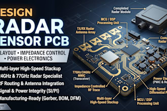 design radar sensor pcb, rf layout, impedance control and power electronic
